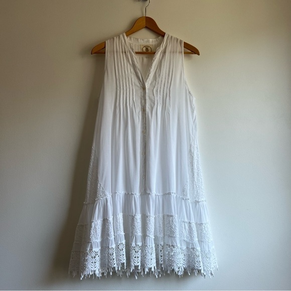 Muche et Muchette Embroidered Cotton Voile Dress in White - Picture 2 of 15